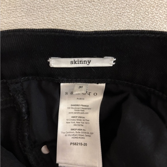 Sandro Black Distressed Jeans - Picture 4 of 6